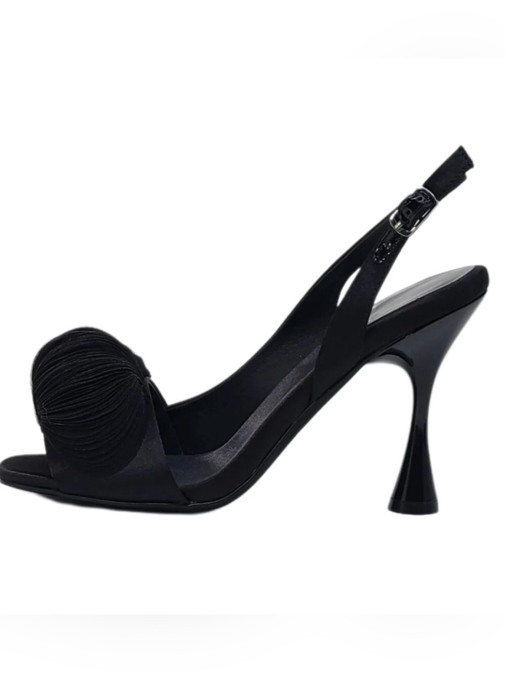 Jeffrey Campbell Duffy Kitten Heels in Black Satin Size 8 - Picture 10 of 10